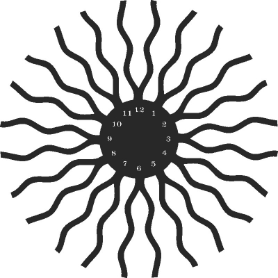 Wall Decor Clock Free DXF File