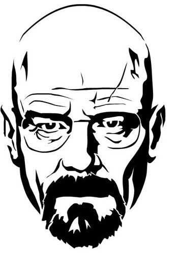 Walter White Heisenberg From Breaking Bad Stencil Free DXF File
