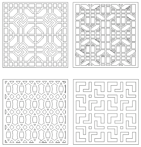 Window Divider Design For Laser Cut Cnc Free DXF File