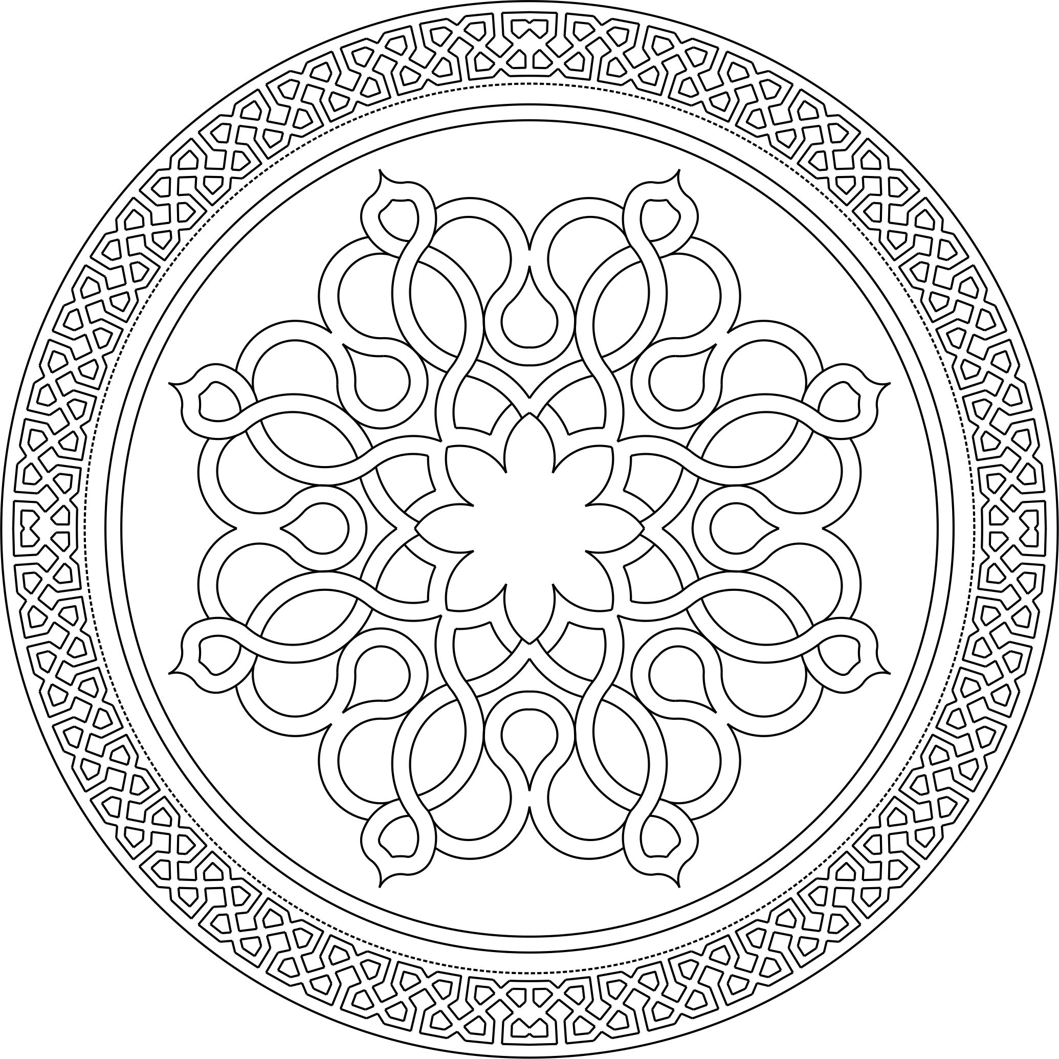 Window Floral Lattice Stencil Round Design For Laser Cut Free Vector File