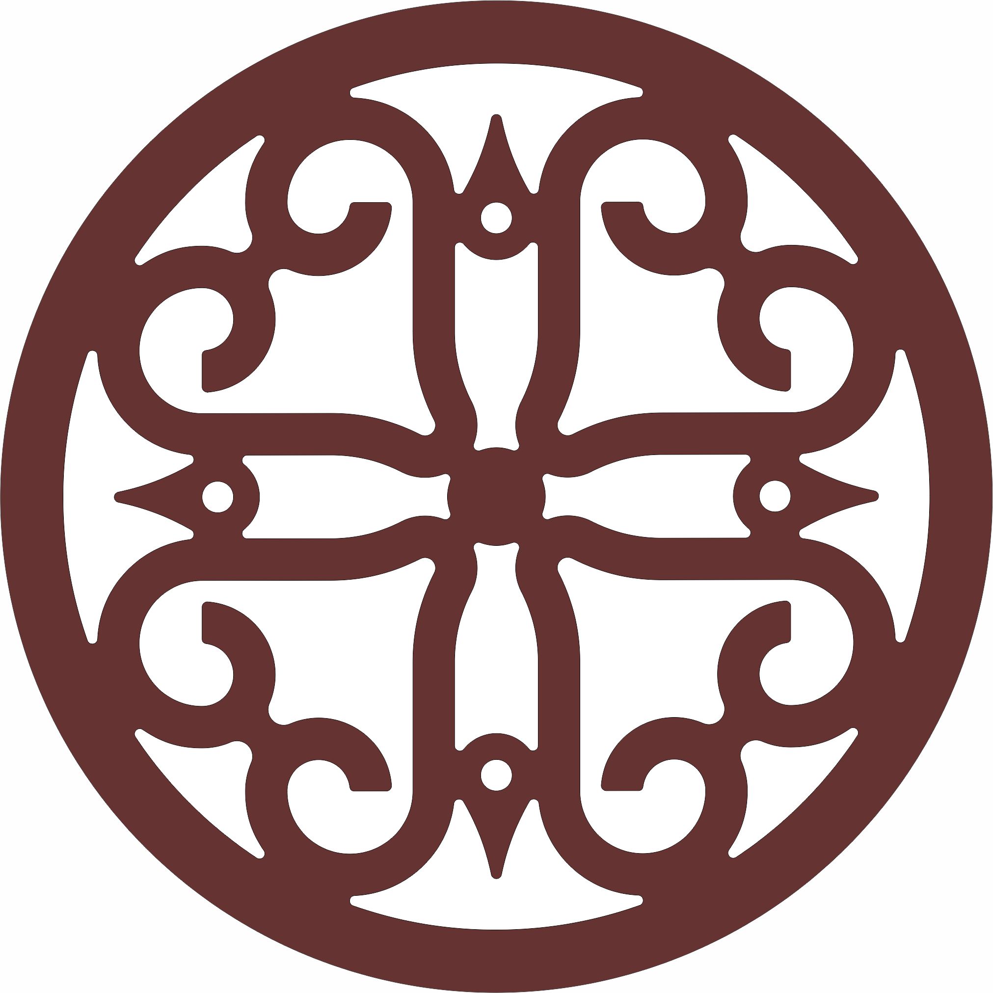 Window Grill Circular Pattern For Laser Cutting Free DXF File
