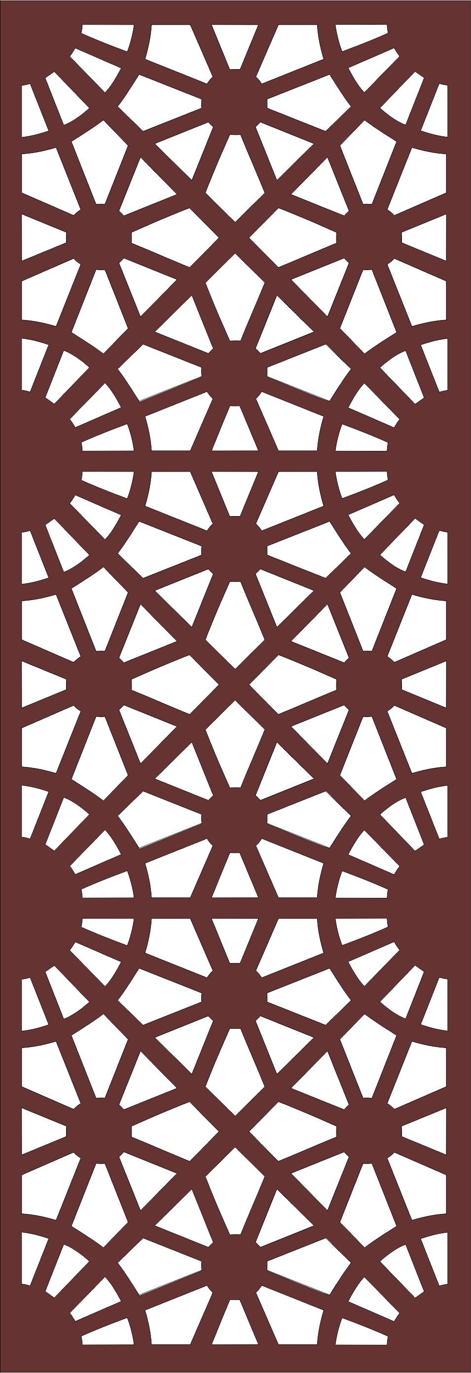 Window Grill Floral Seamless For Laser Cutting Free DXF File