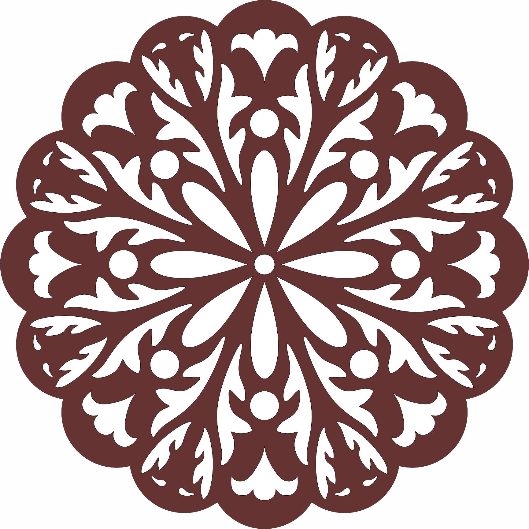 Window Grill Round Panel For Laser Cut Free Vector File