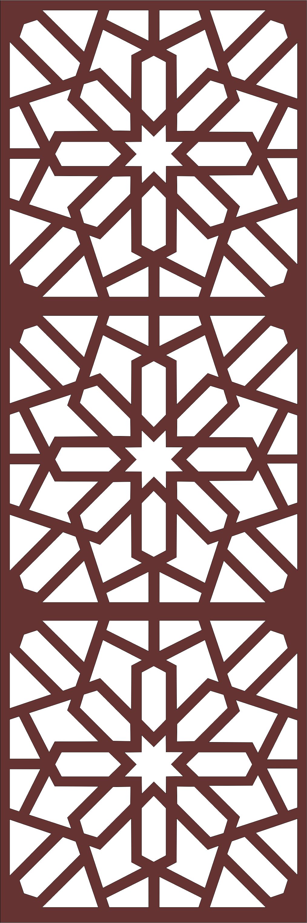 Window Grill Seamless Panel For Laser Cutting Free DXF File