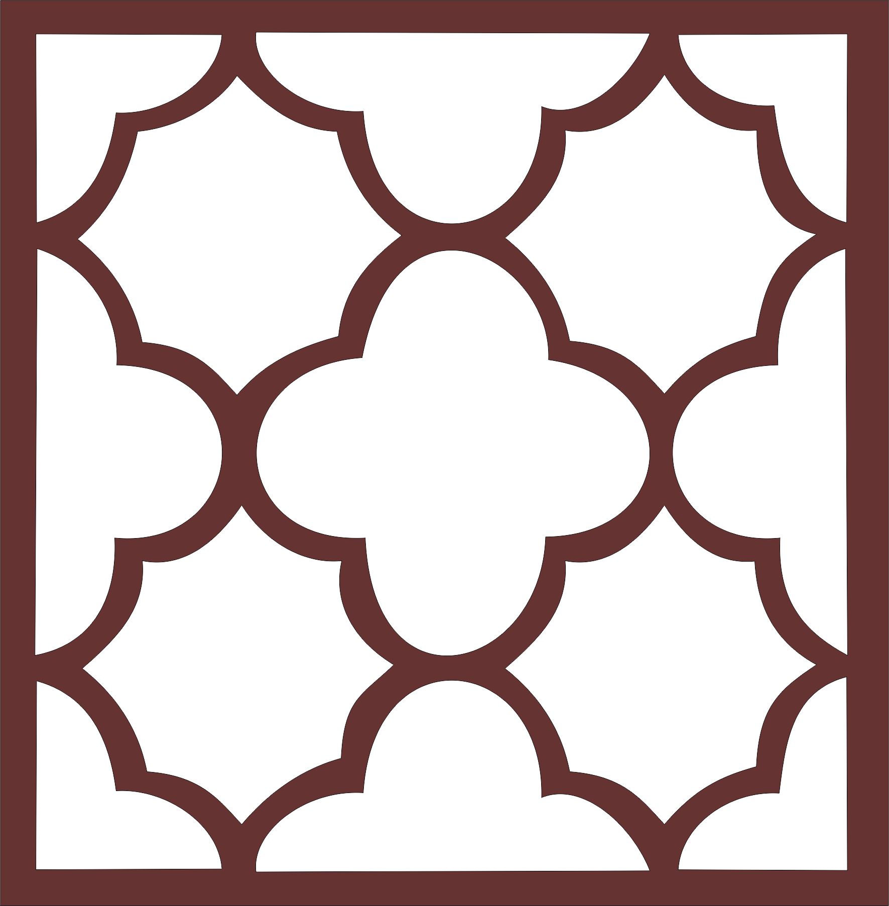Window Jali Seamless Screen Panel Free DXF File