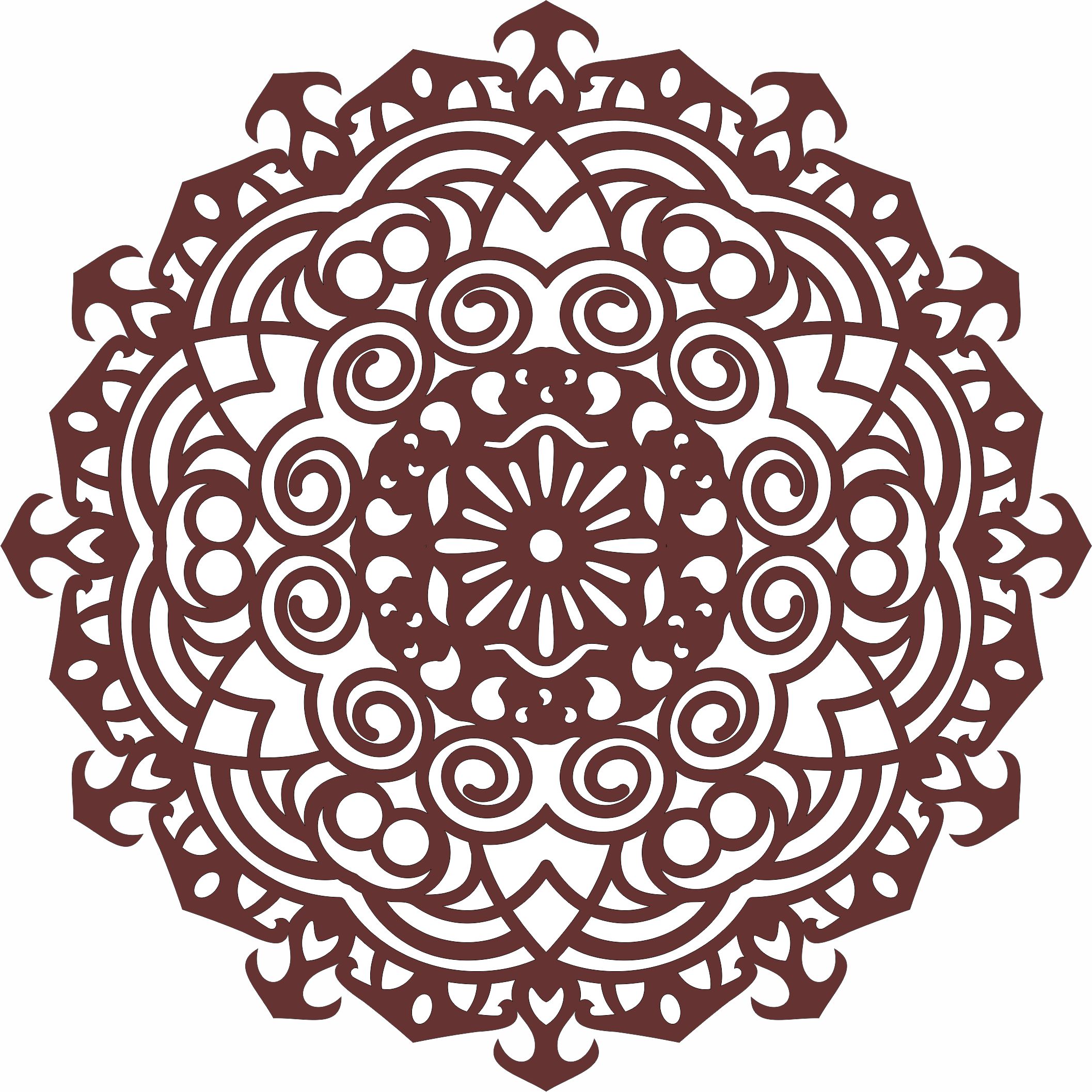 Window Lattice Round Panel For Laser Cut Free Vector File