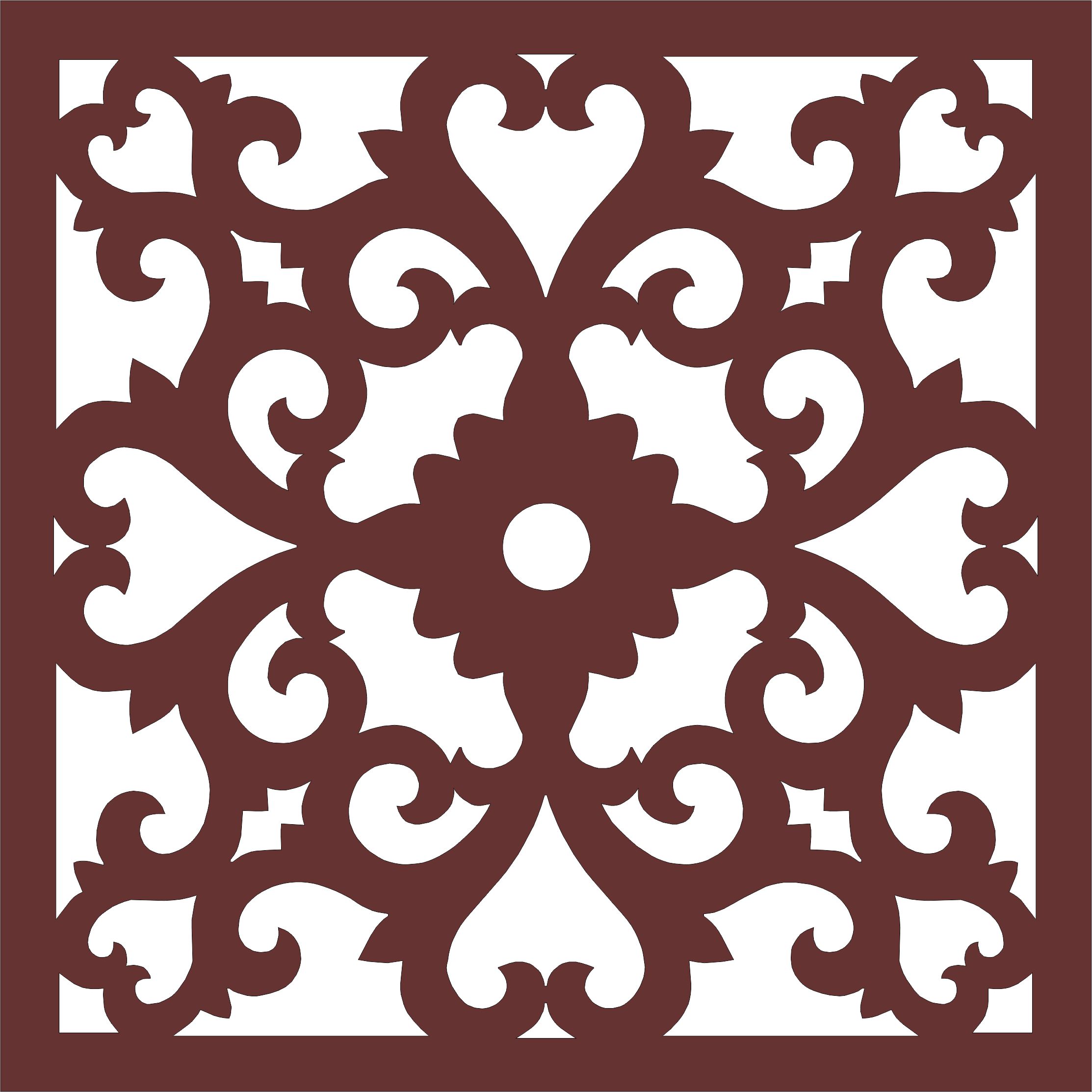 Window Screen Jali Seamless Separator Panel Free DXF File