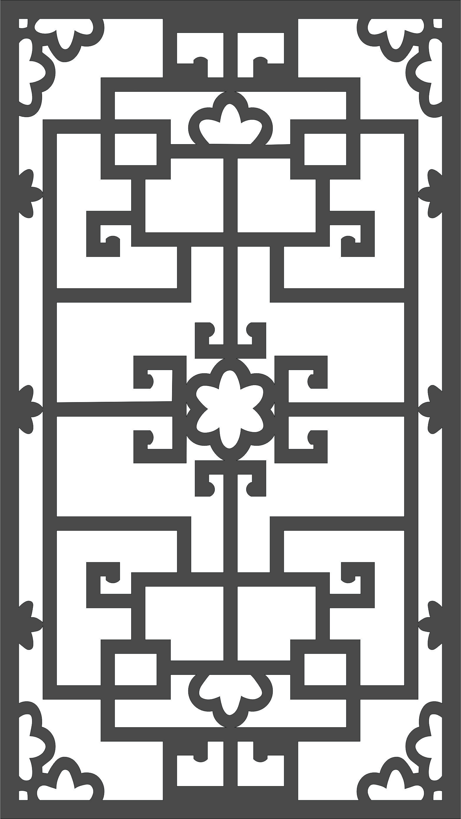 Window Screen Lattice Seamless Separator Free DXF File