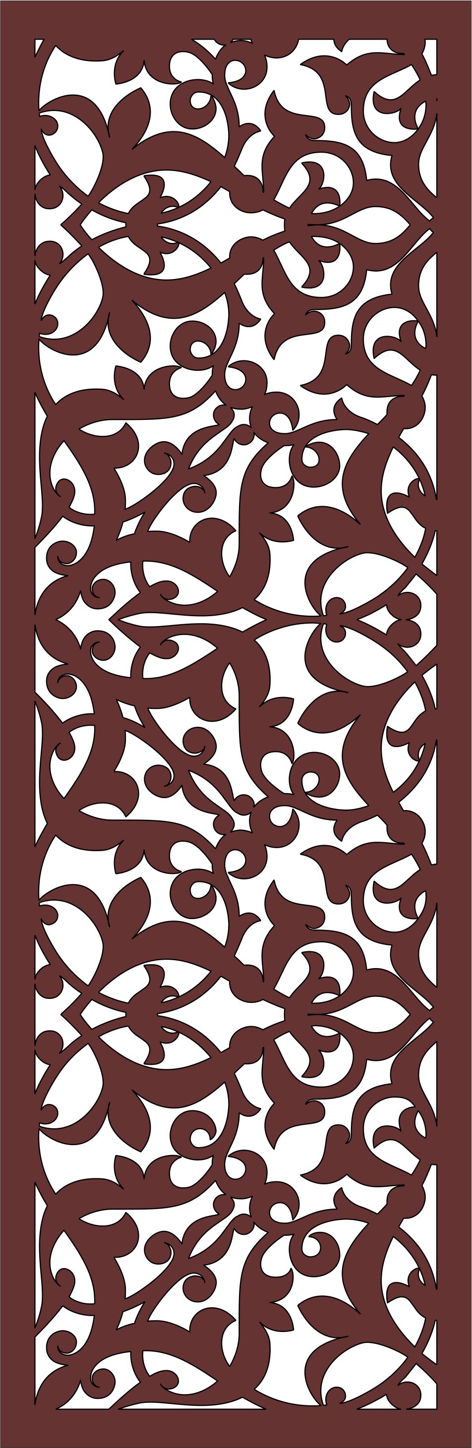 Window Screen Seamless Design Cnc Laser Cutting Free DXF File