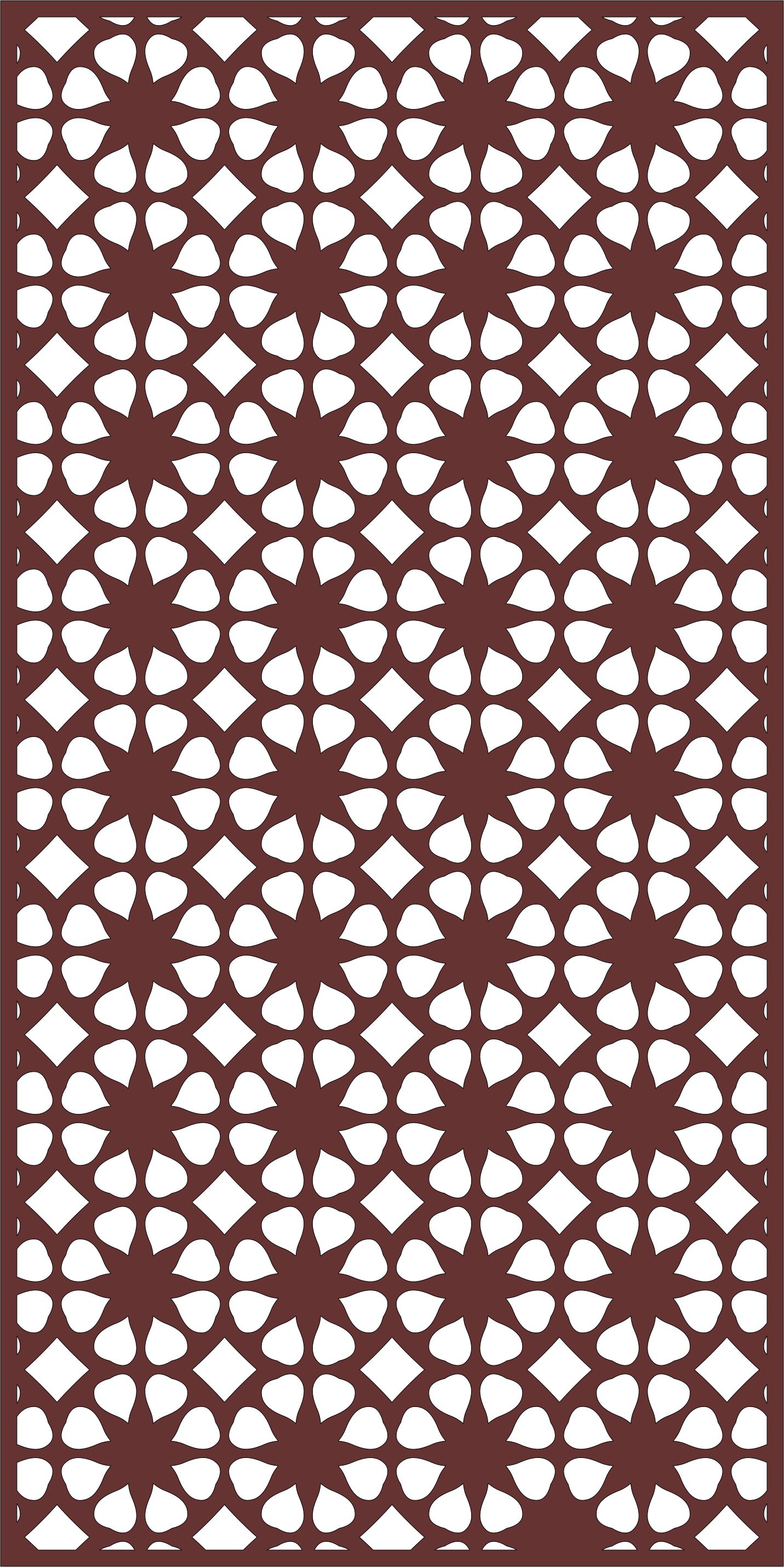 Window Screen Seamless Separator Design For Laser Cutting Free DXF File
