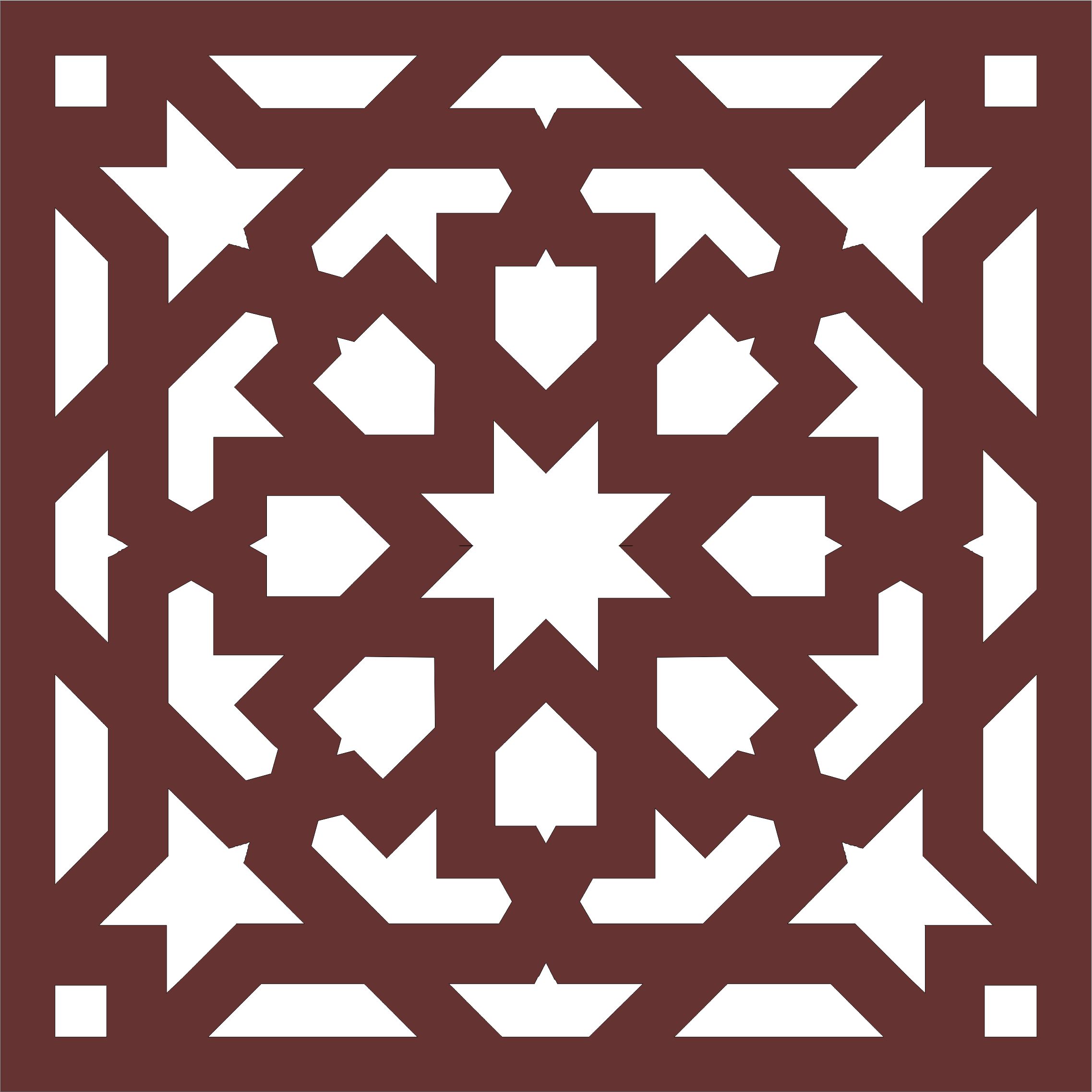 Window Seamless Floral Grill Pattern For Laser Cut Free Vector File