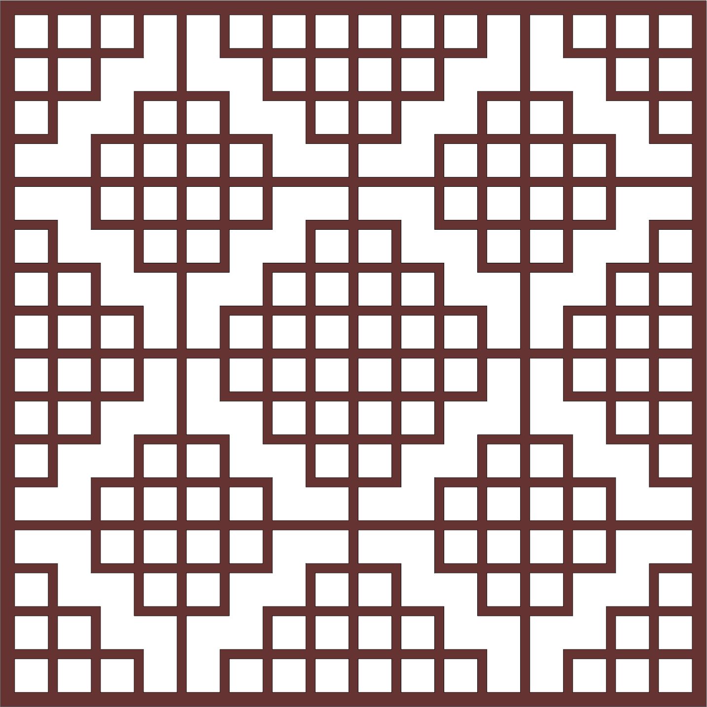 Window Seamless Floral Screen Pattern For Laser Cutting Free DXF File