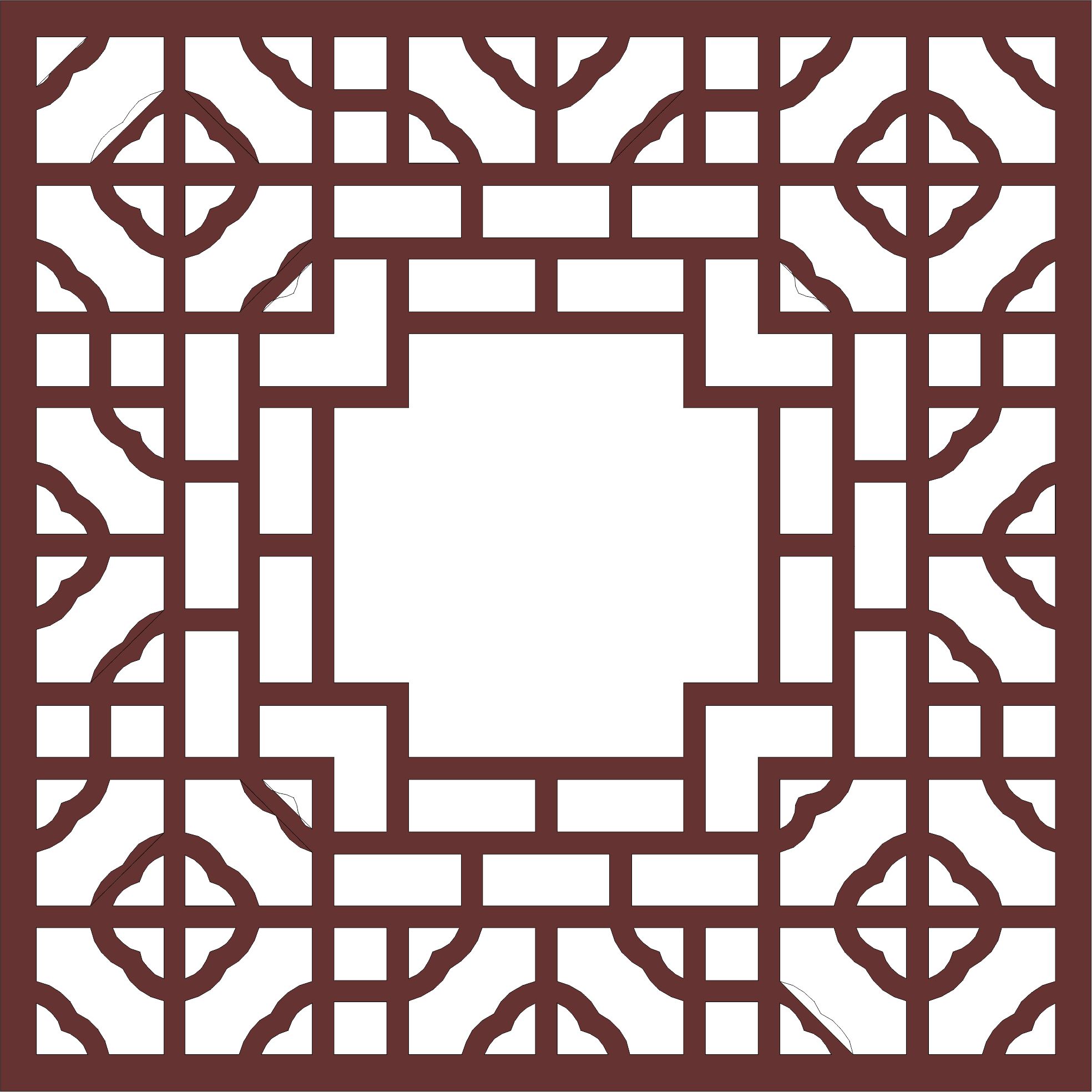 Window Seamless Jali Separator Screen Pattern Free DXF File