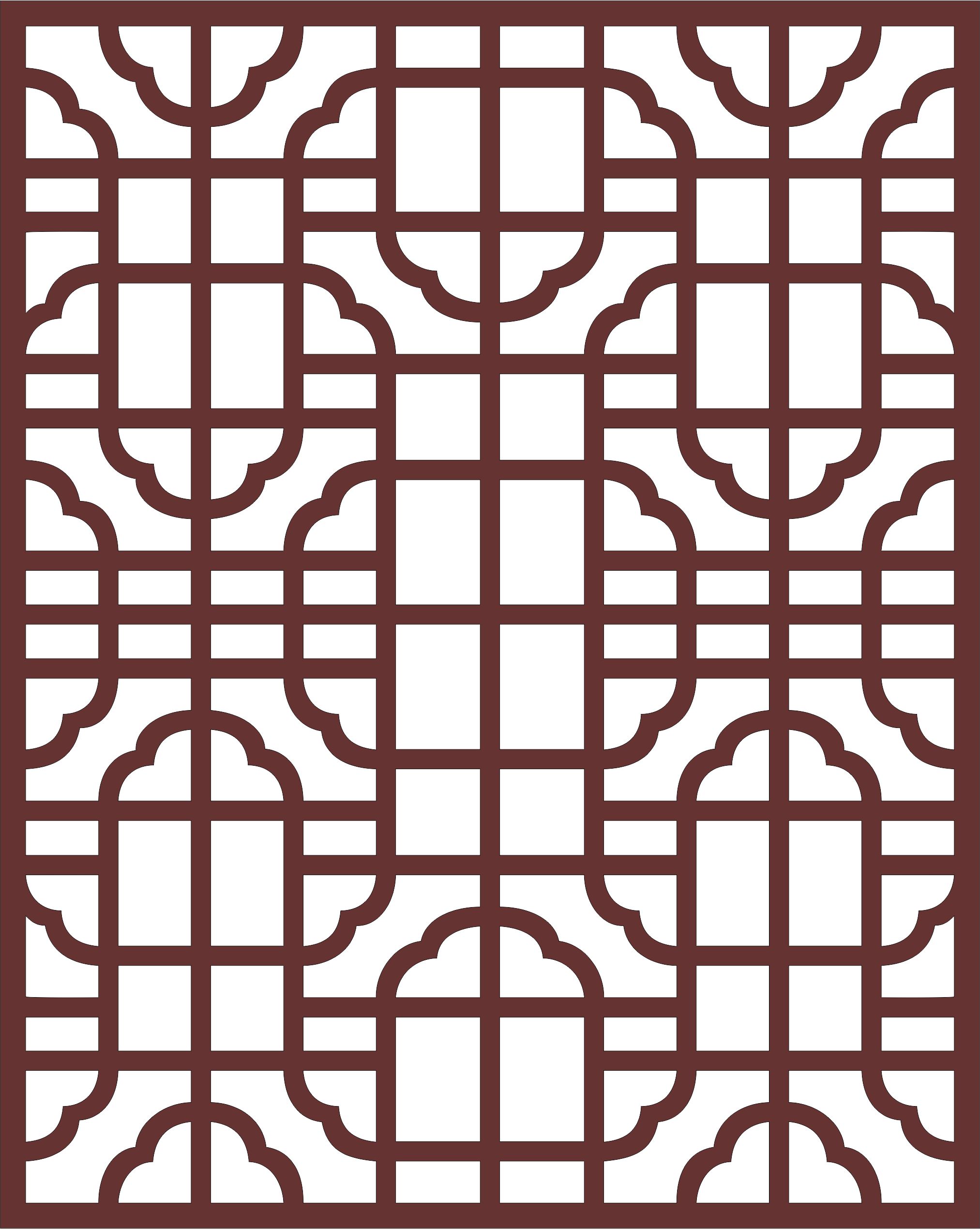 Window Seamless Screen Design Cnc Laser Cutting Free DXF File