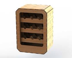 Wine Rack Rectangular 6mm Free DXF File