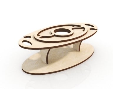 Wine Table Mockup For Laser Cut Free Vector File