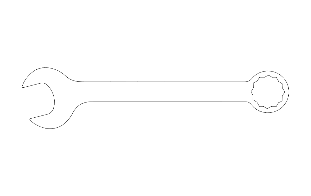 Wrench Box Free DXF File