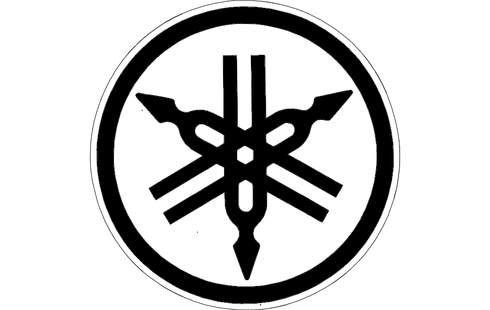 Yamaha Logo Circle Free DXF File