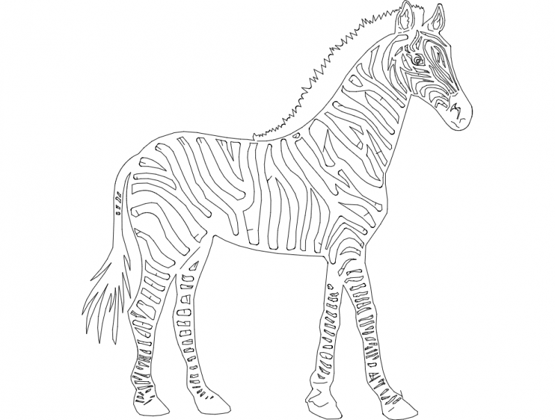 Zebra Free DXF File